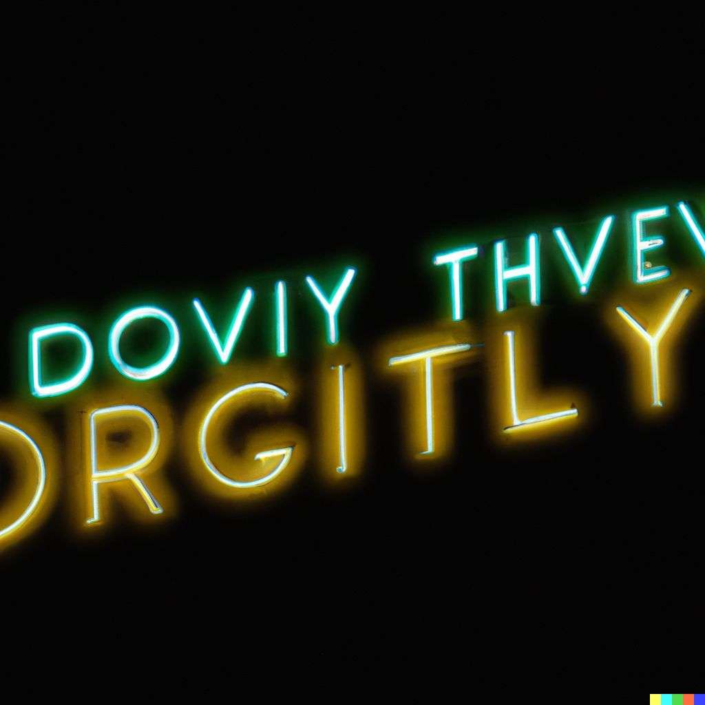 the discovery of gravity, neon art